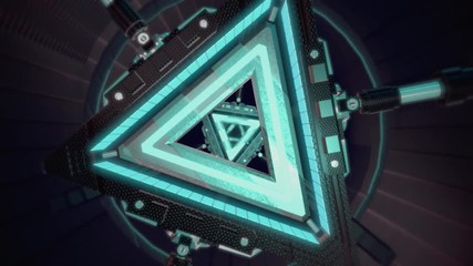 Zooming Triangles Motion Graphic