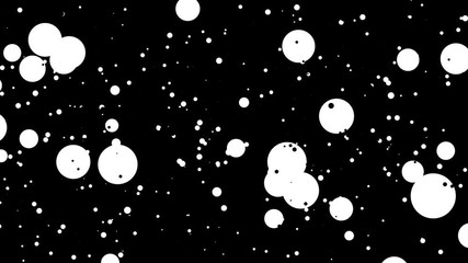Black and White Floating Dots Animation