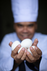 Asian chef in the kitchen