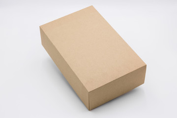 Empty cardboard box isolated on white background, Delivery, Moving, Package and Gifts concept.