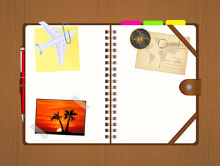 Obraz premium illustration of travel diary