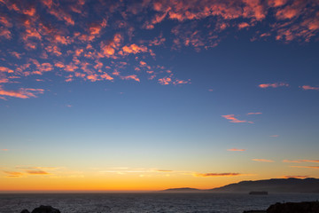 Beautiful, orange sky at sunset