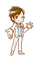 タキシードの女性