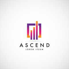 Abstract Colorful Business Finance Logo Template