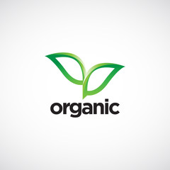 Organic Leaves Logo Symbol Icon