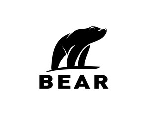 Obraz premium simple elegant standing bear logo design inspiration