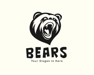 Head roar bear logo design inspiration