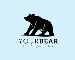 ready stand bear logo design inspiration
