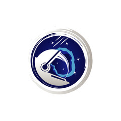 Astronaut Space Illustration Logo Symbol
