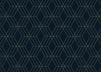 Abstract geometric pattern with lines on dark blue background