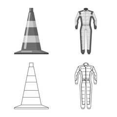 Isolated object of car and rally symbol. Set of car and race stock symbol for web.