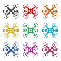 Drone Target Logo or icon, color set