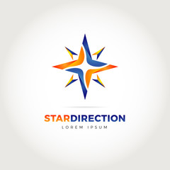 Obraz premium Star Direction Logo Symbol Icon