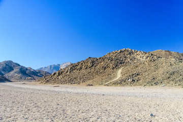 Mountains in arabian desert not far from the Hurghada city, Egypt
