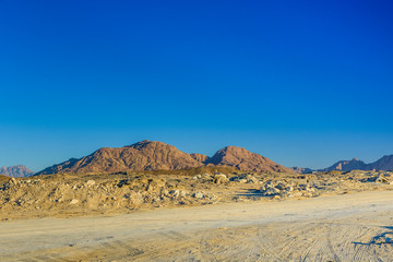 Mountains in arabian desert not far from the Hurghada city, Egypt