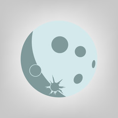 Moon. Vector Illustration.