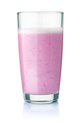 Glass of blueberry smoothie