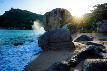 Sunset in kph tao, Thailand