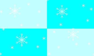 Naklejka na ściany i meble Snowflakes vector seamless pattern. Snowfall christmas repeat backdrop. Seamless pattern christmas snowfall, backdrop winter snowflake illustration