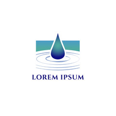 Water Drops Logo Symbol