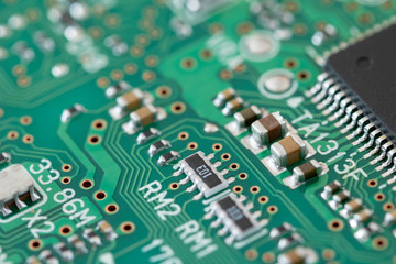 Obraz premium 電気基板の接写