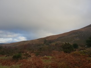 landscape with mountains and clouds