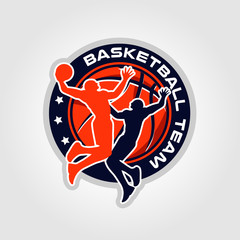 Basketball Team Championship Logo Sign Symbol Badge Icon