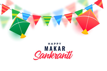 Fototapeta na wymiar makar sankranti celebration with colorful kites