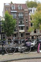 Fototapeta na wymiar Häuserfronten Amsterdam - Fachwerk Fassaden in Holland