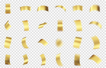 Gold Foil Tinsel Pieces Set