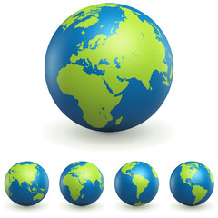 World Globe 3D Signs Set