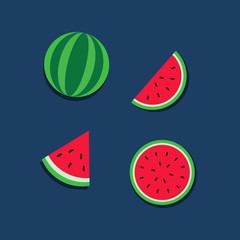 Watermelon Fruit Vector Illustration