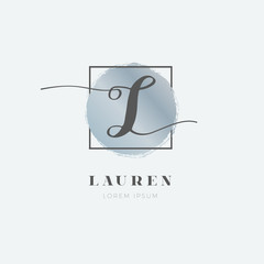 Simple Elegant Initial Letter L Logo Type Sign Symbol Icon