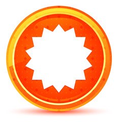 Star badge icon natural orange round button