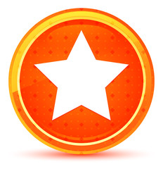 Star icon natural orange round button