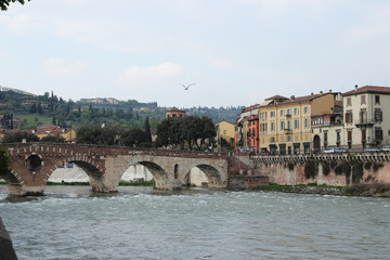 Fototapeta premium Verona - Etsch - Fluss