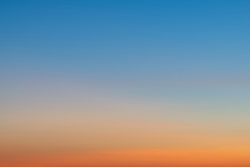 Sky gradient from blue to orange sunset