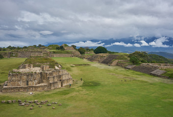Monte Alban pyramids in Oaxaca, Mexico