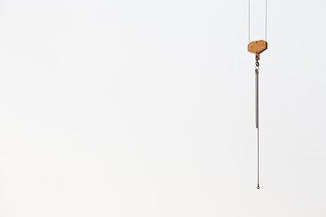 Detail of a yellow crane