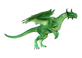 Fototapeta premium 3D Rendering Fairy Tale Dragon on White