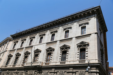Facade of a Building in Rome, Italy