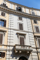 Facade of a Building in Rome, Italy