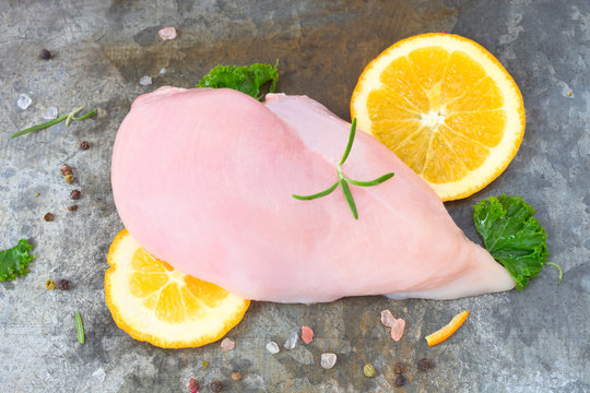 Putenbrust mit Orangen	