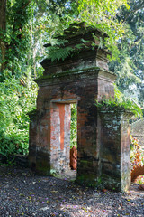 Here you can see the ancient overgrown stone arc in the middle of jungles as a part of a huge ruined Portugal fort complex.