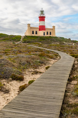 Fototapeta na wymiar The Cape Agulhas lighthouse 