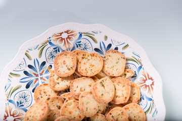 Handmade biscuits on a plate