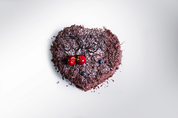 Fruit chocolate cake