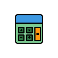 Calculator flat vector icon sign symbol