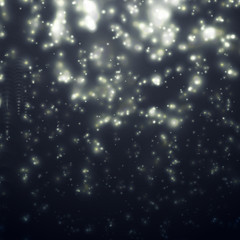 	 Abstract defocused circular golden luxury gold glitter bokeh lights background. Magic background