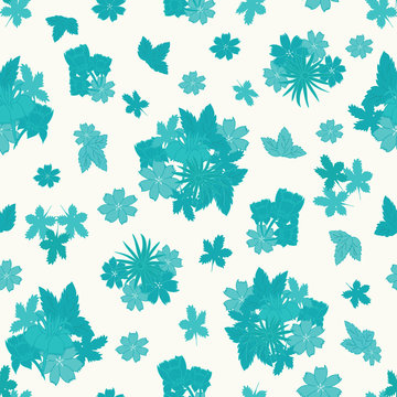 Vector off-white floral seamless repeat pattern. Perfect for all occasions and can be used for fabric, wallpaper, scrap booking and gift wrapper projects.